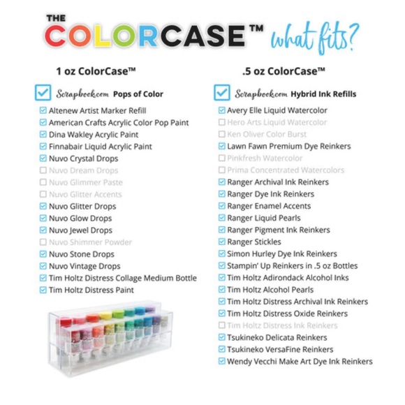 SCRAPBOOK.COM The ColorCase - Storage for 1 oz bottles - Picture 2 of 4